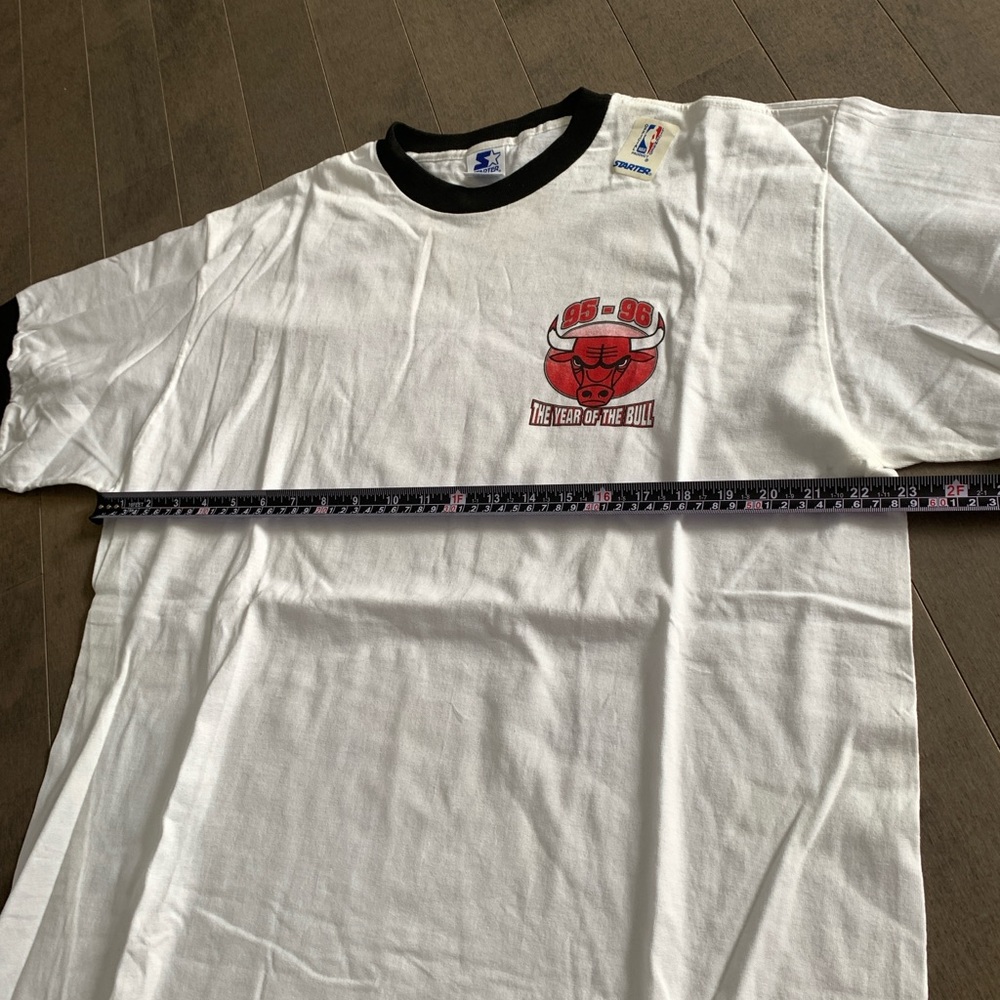 Vintage 90s Starter Chicago Bulls 72-10 Dream Season Ringer T-Shirt Large NWOT - Picture 5 of 10